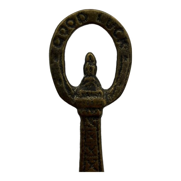 Antique Brass Bell Good Luck Blackpool Cathedral Made in England - Picture 5 of 6